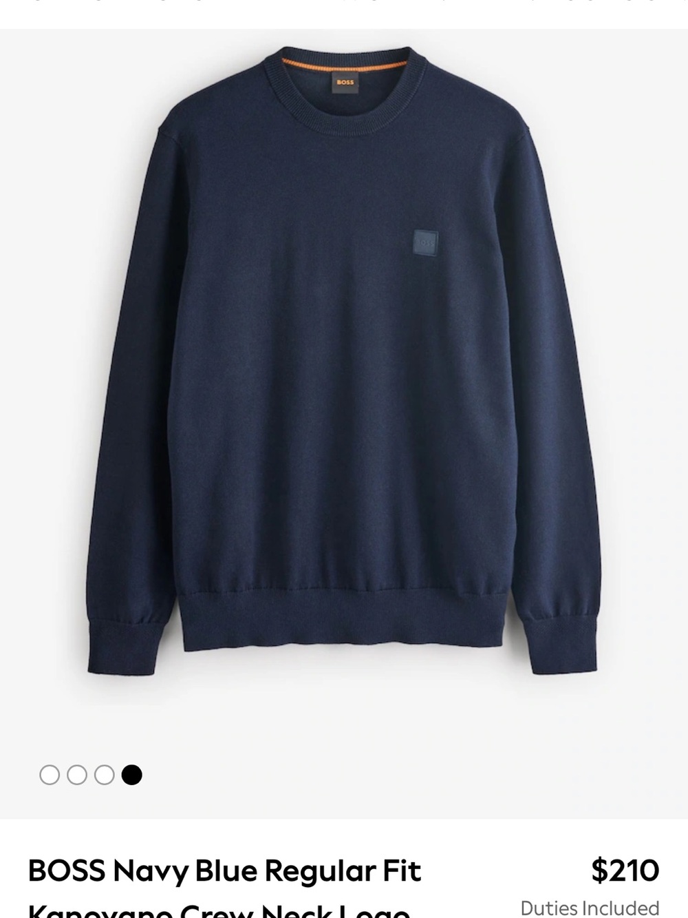 Boss Navy Crewneck Sweater